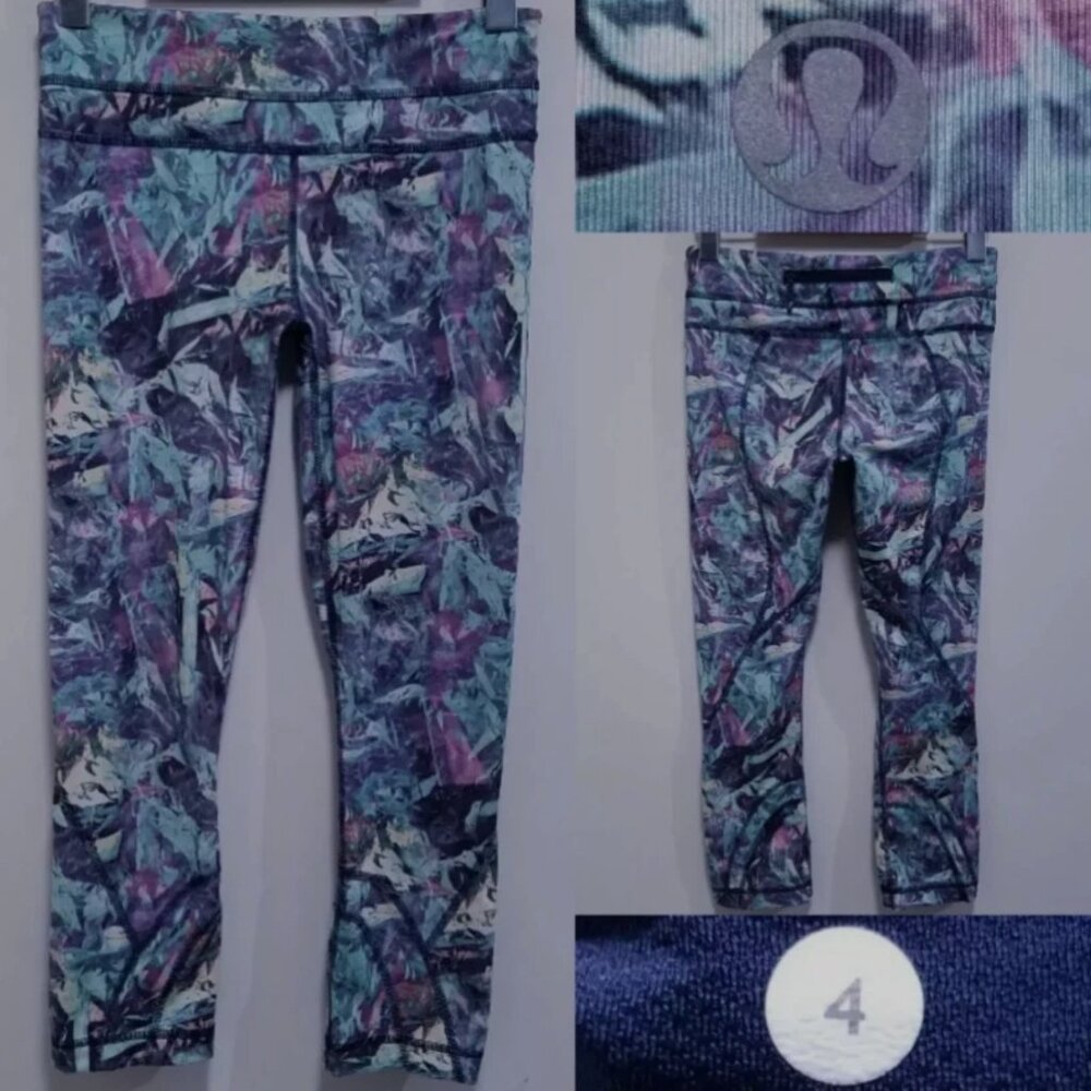 Lululemon Inspire Tight 4 XS Woman's Iridescent Multi Leggings Crop Capri Skinny